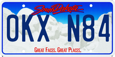 SD license plate 0KXN84