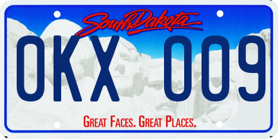 SD license plate 0KXO09
