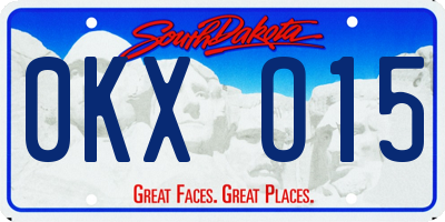SD license plate 0KXO15