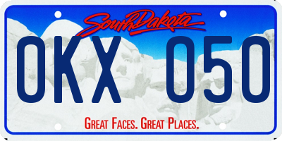 SD license plate 0KXO50