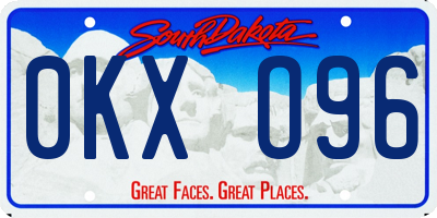SD license plate 0KXO96