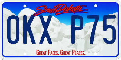SD license plate 0KXP75