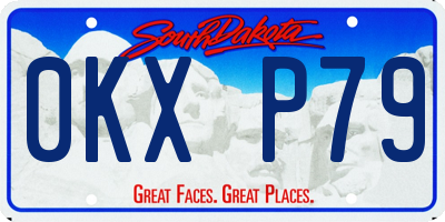 SD license plate 0KXP79