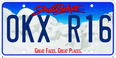 SD license plate 0KXR16
