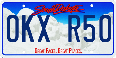 SD license plate 0KXR50