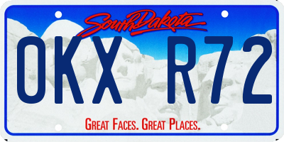 SD license plate 0KXR72