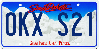 SD license plate 0KXS21