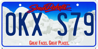 SD license plate 0KXS79
