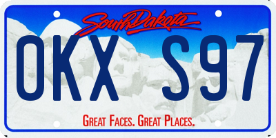 SD license plate 0KXS97