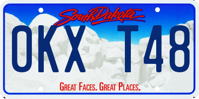 SD license plate 0KXT48