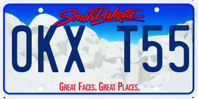 SD license plate 0KXT55