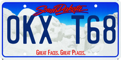 SD license plate 0KXT68