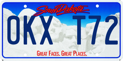 SD license plate 0KXT72