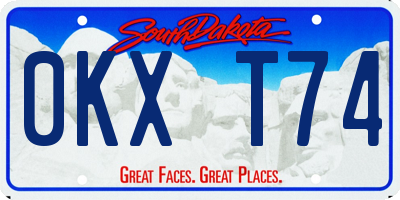 SD license plate 0KXT74
