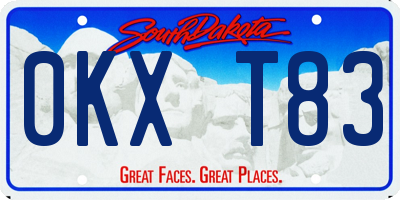 SD license plate 0KXT83