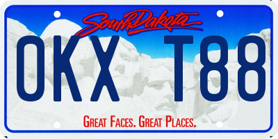 SD license plate 0KXT88