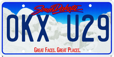 SD license plate 0KXU29