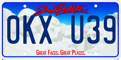 SD license plate 0KXU39
