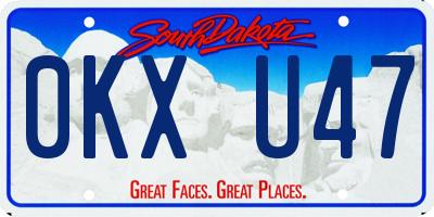 SD license plate 0KXU47