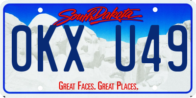 SD license plate 0KXU49
