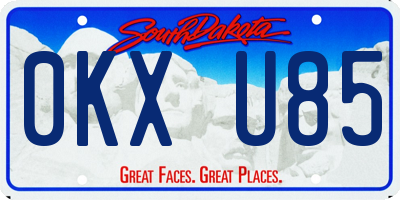 SD license plate 0KXU85