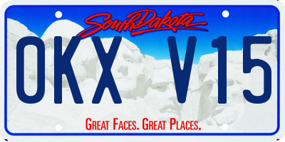 SD license plate 0KXV15