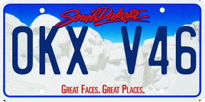 SD license plate 0KXV46