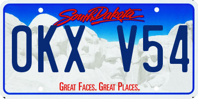 SD license plate 0KXV54