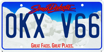 SD license plate 0KXV66