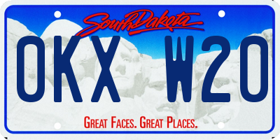 SD license plate 0KXW20