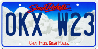 SD license plate 0KXW23
