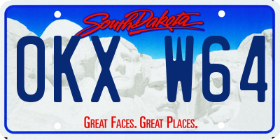 SD license plate 0KXW64