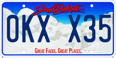 SD license plate 0KXX35