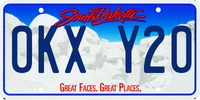 SD license plate 0KXY20