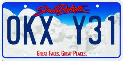 SD license plate 0KXY31