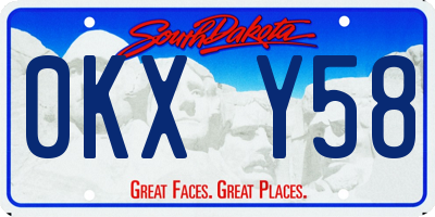 SD license plate 0KXY58