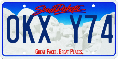 SD license plate 0KXY74