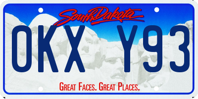 SD license plate 0KXY93