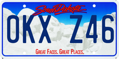 SD license plate 0KXZ46