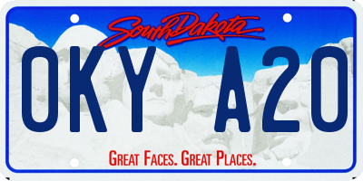 SD license plate 0KYA20
