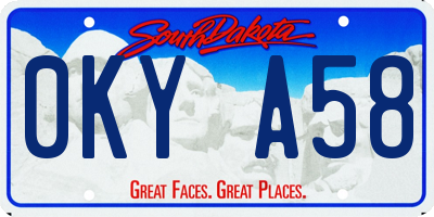 SD license plate 0KYA58