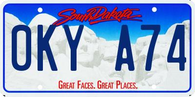 SD license plate 0KYA74
