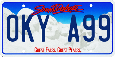 SD license plate 0KYA99