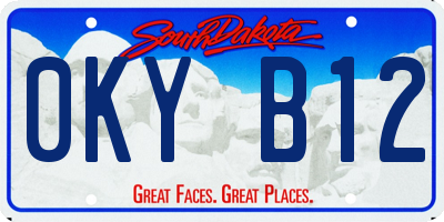 SD license plate 0KYB12