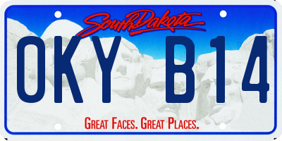 SD license plate 0KYB14