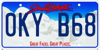 SD license plate 0KYB68