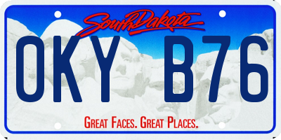 SD license plate 0KYB76