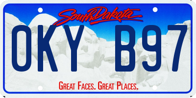 SD license plate 0KYB97