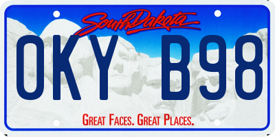 SD license plate 0KYB98