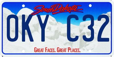 SD license plate 0KYC32